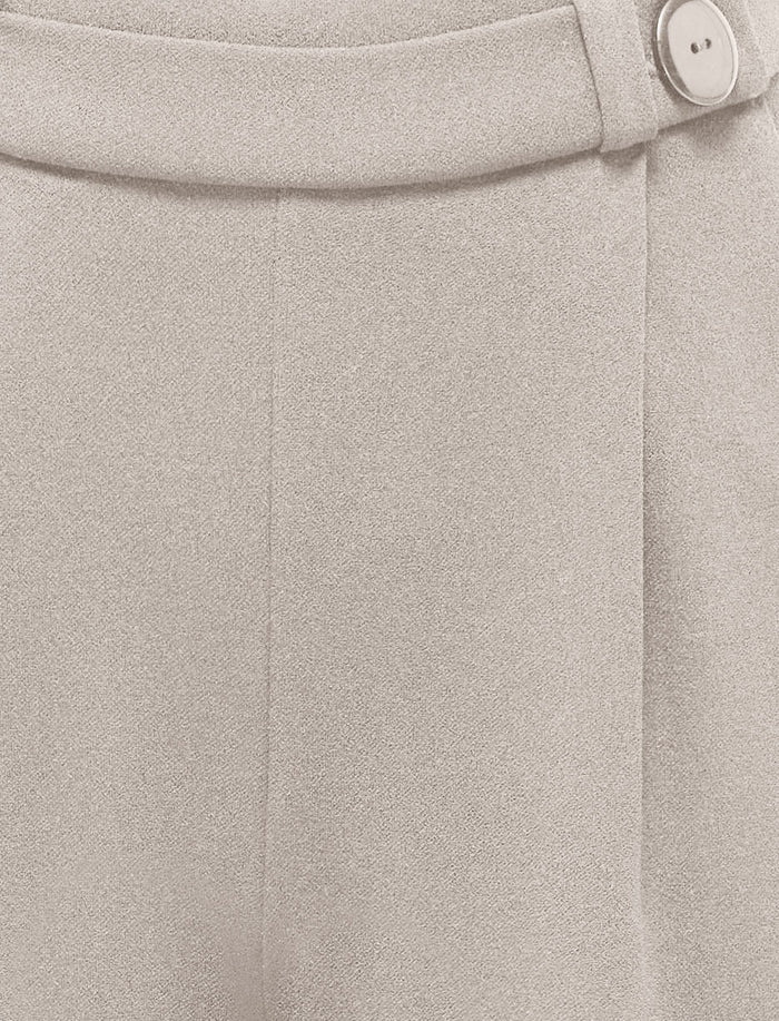 Pantalon jambe large à taille élastique