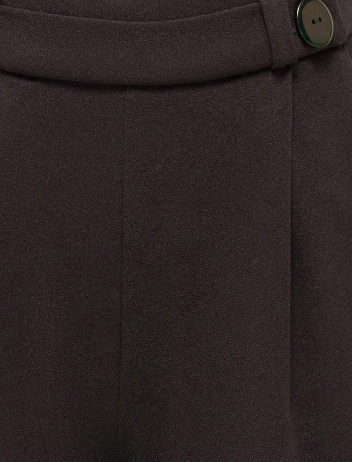 Pantalon jambe large à taille élastique