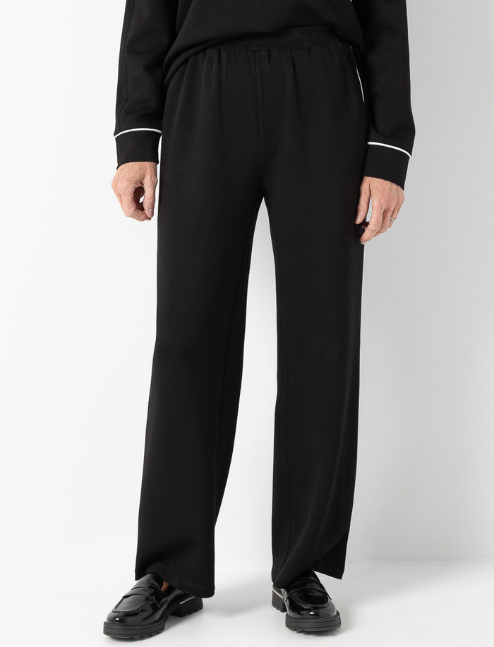 Pantalon jambes droites avec ligne contrastante