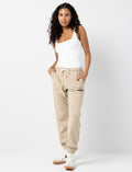 Pantalon ouaté imprimé à taille élastique