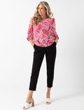 Pantalon uni à taille régulière