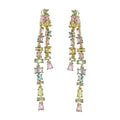 Pastel Crystal Layered Earring - Greige Goods