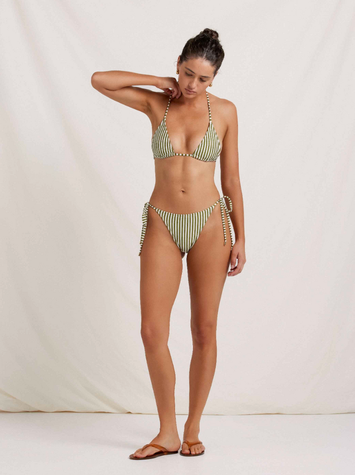 Peony Essential String Pant - Fern Stripe