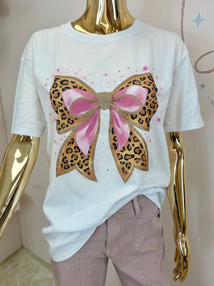 Pink and Gold Detailing with Sparkle Effect T-shirt