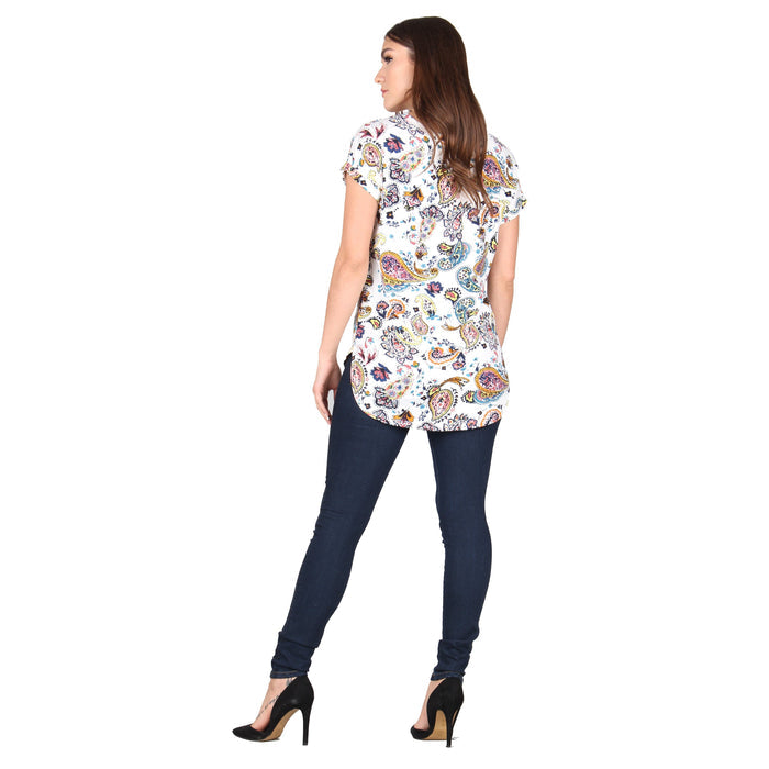 Plus Size High-Low Curved Hem Tunic