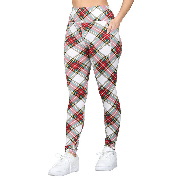 Plus Size Holiday Side Pocket Leggings
