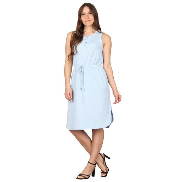 Plus Size Pocket Tie Waist Midi Dress