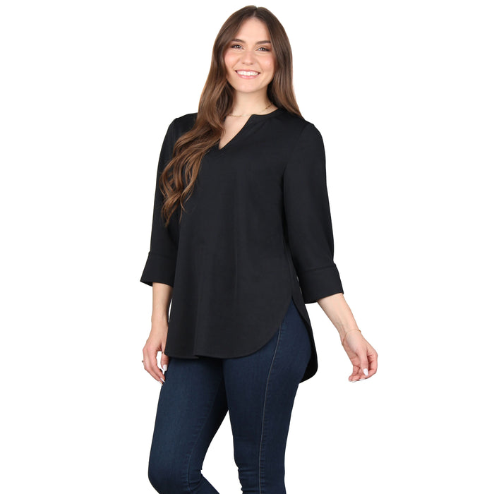 Plus Size Shirttail Hem Tunic