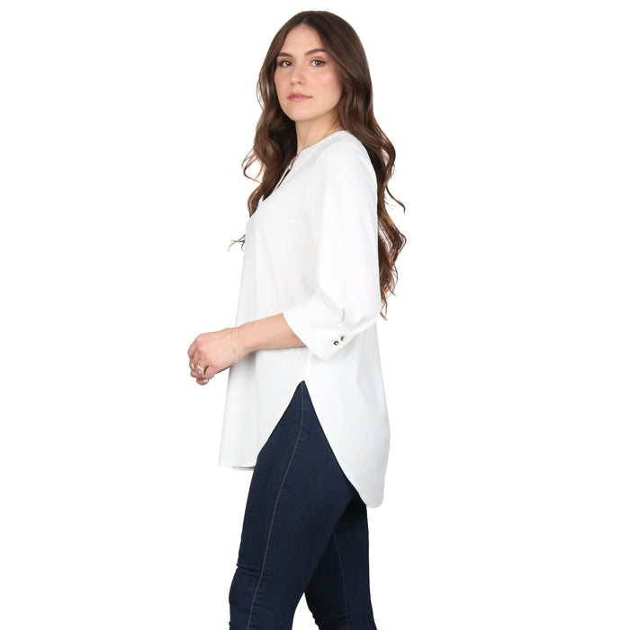 Plus Size Shirttail Hem Tunic