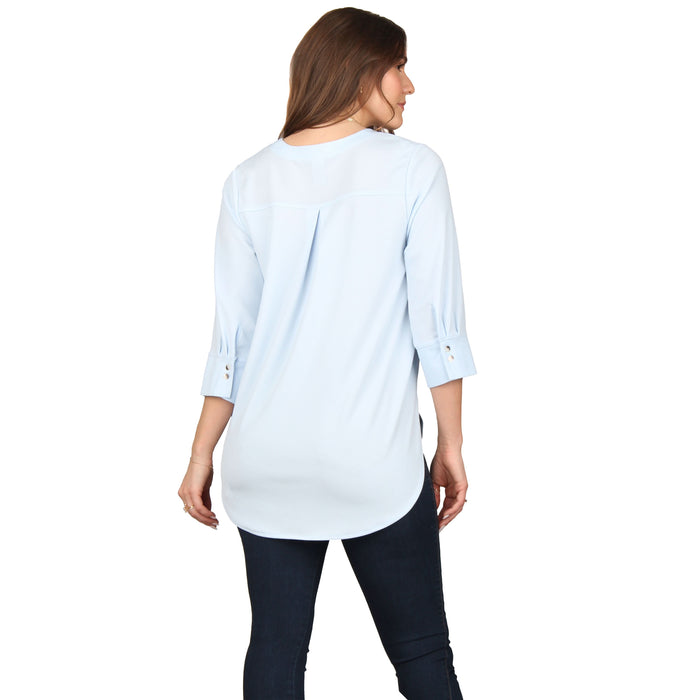 Plus Size Shirttail Hem Tunic