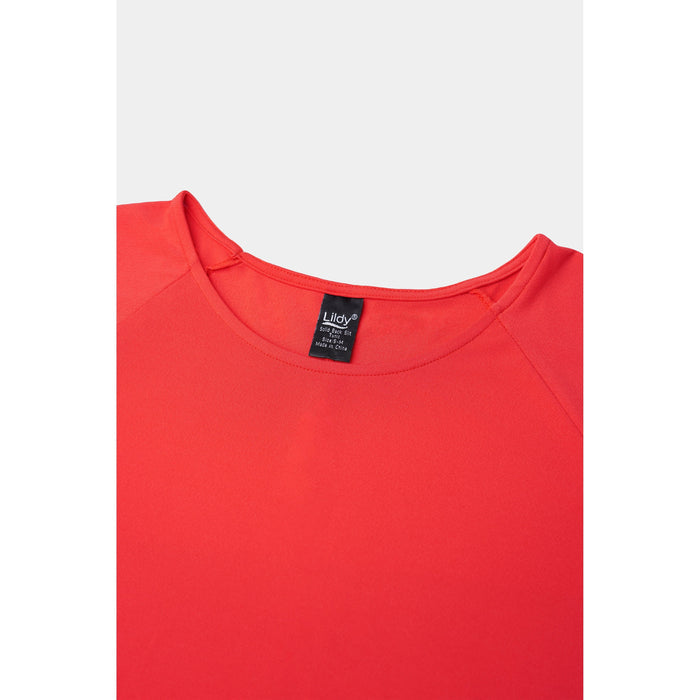Plus Size Solid Back Slit Tunic