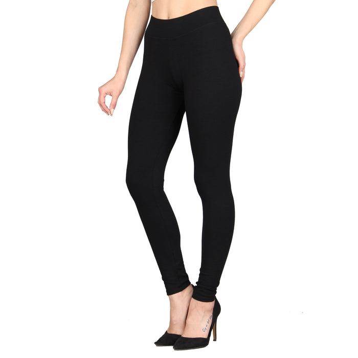 Plus Size Wide Waistband Cotton Leggings