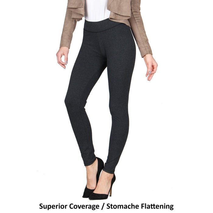 Plus Size Wide Waistband Cotton Leggings