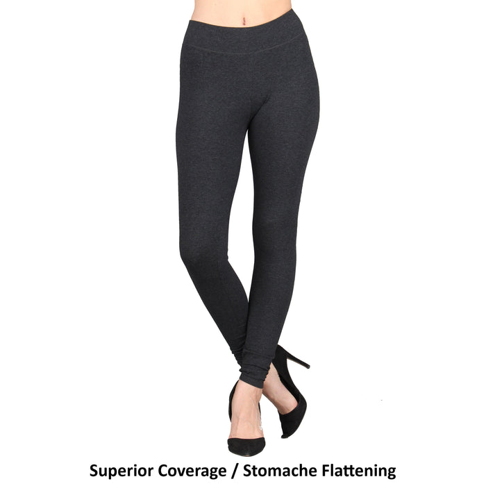 Plus Size Wide Waistband Cotton Leggings