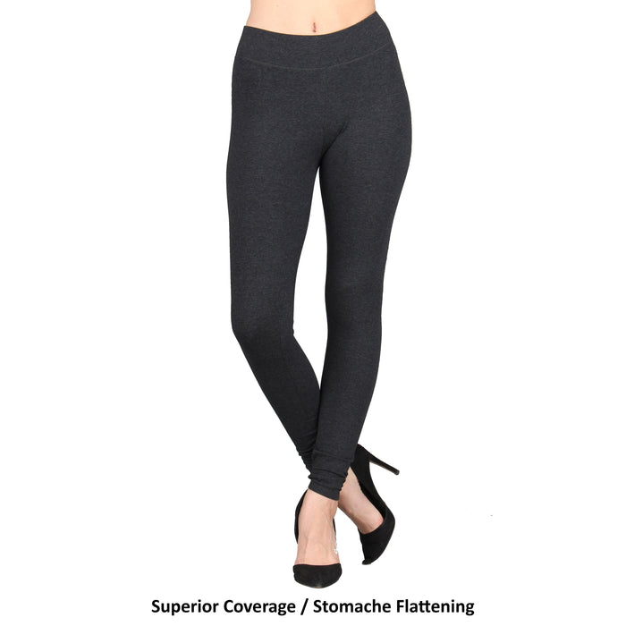 Plus Size Wide Waistband Cotton Leggings