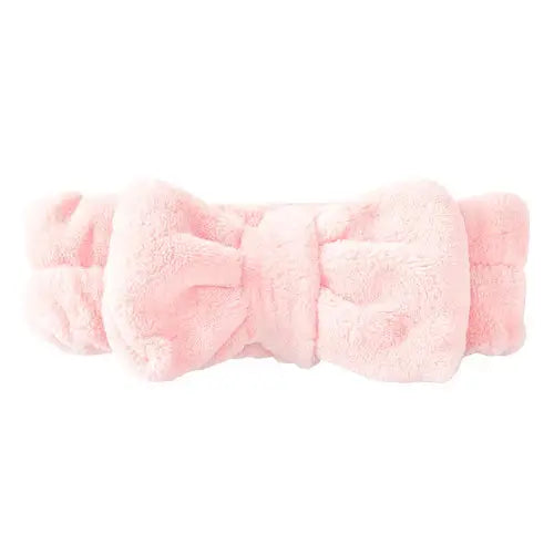 Plush Bow Spa Headband - Greige Goods