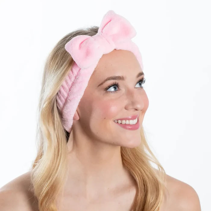 Plush Bow Spa Headband - Greige Goods