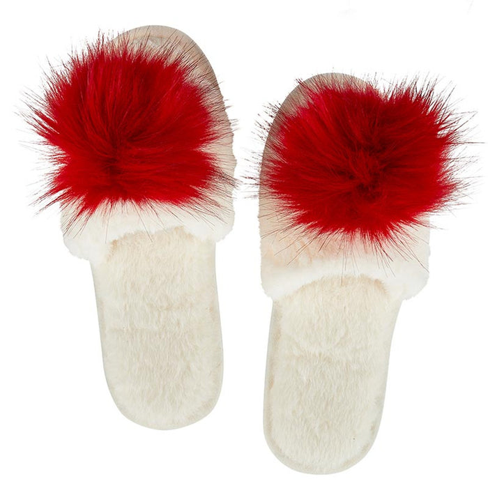 Plush Slippers - Greige Goods