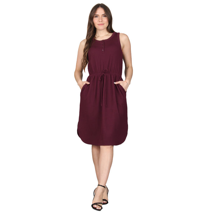 Pocket Tie Waist Midi Dress
