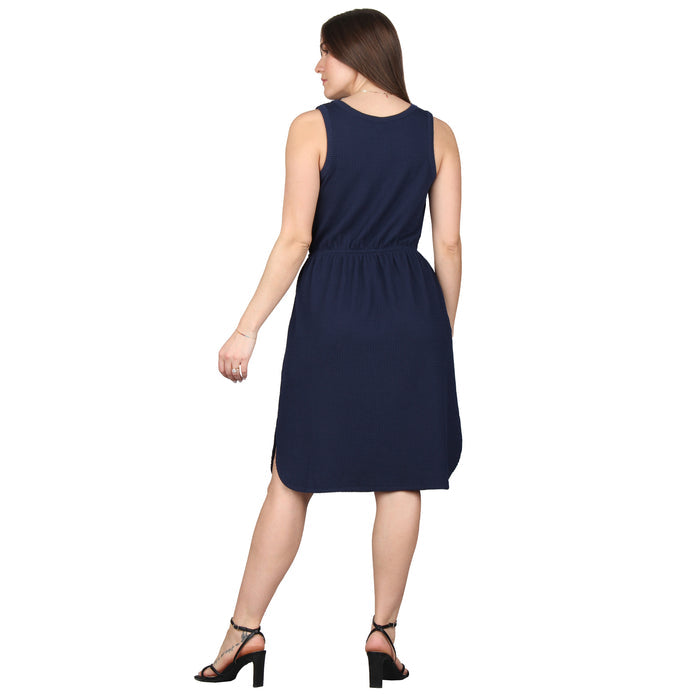 Pocket Tie Waist Midi Dress