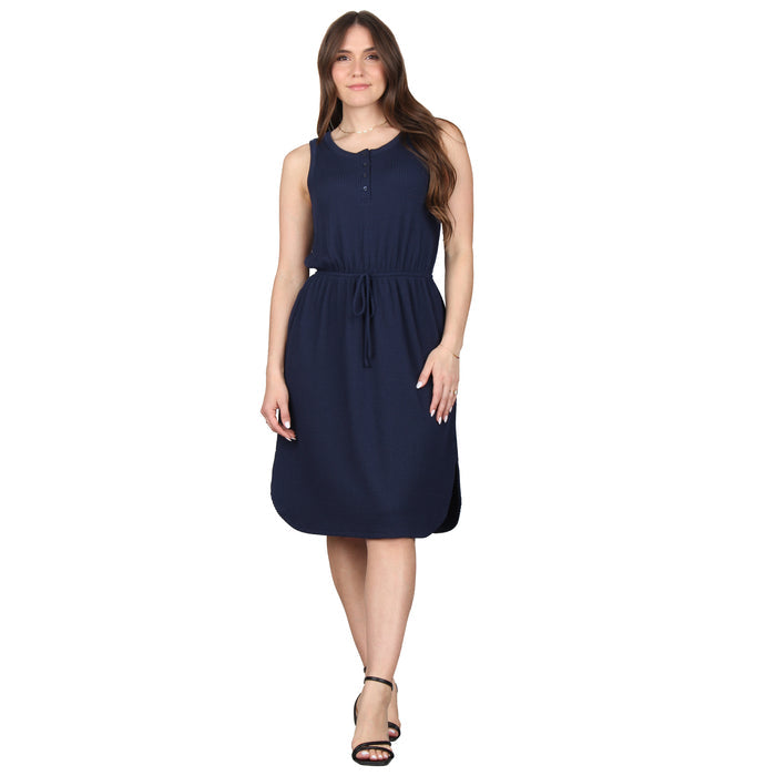 Pocket Tie Waist Midi Dress