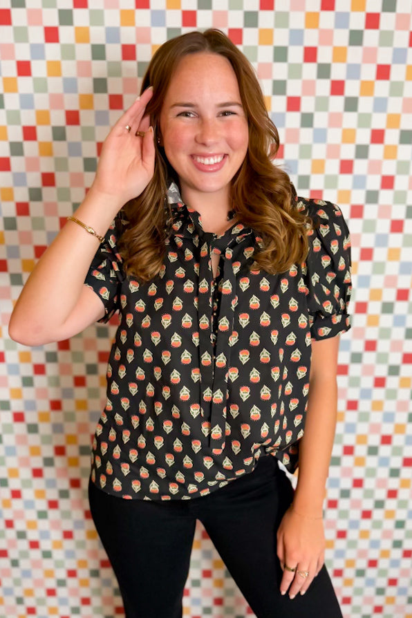 Polished Print Blouse
