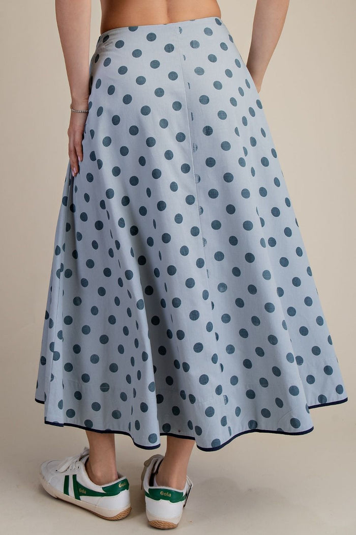Polka Dot Midi Skirt
