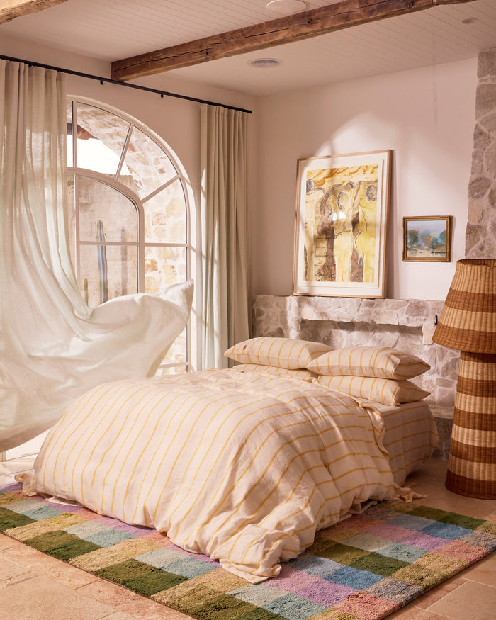 Popcorn Stripe Linen Pillowcases