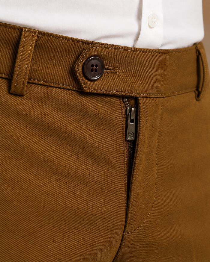 Premium Brown Stretch Bootcut Formal Pants for Men