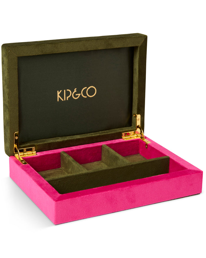 Prickly Pear Velvet Jewellery Box Small