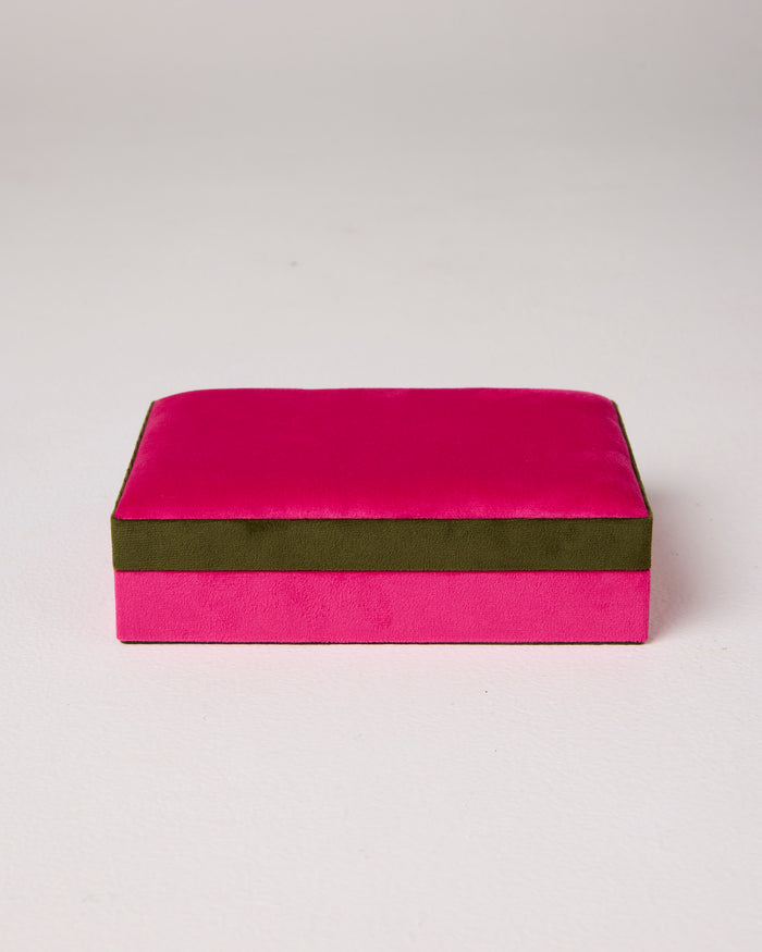 Prickly Pear Velvet Jewellery Box Small