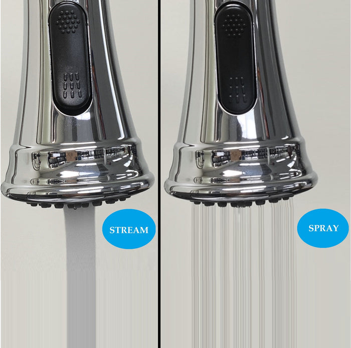 Pull Down Chrome Kitchen Faucet Sprayer Head Replacement