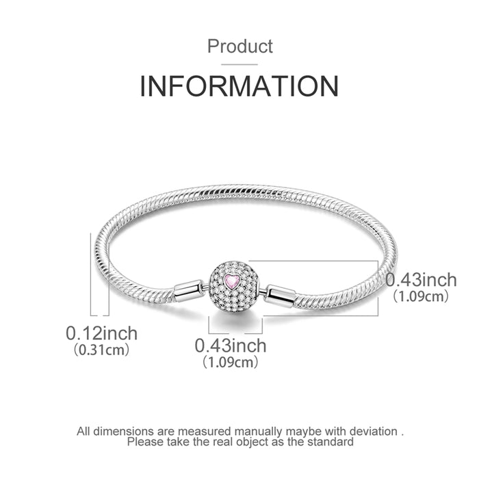 Pulsera Corazon Rosa