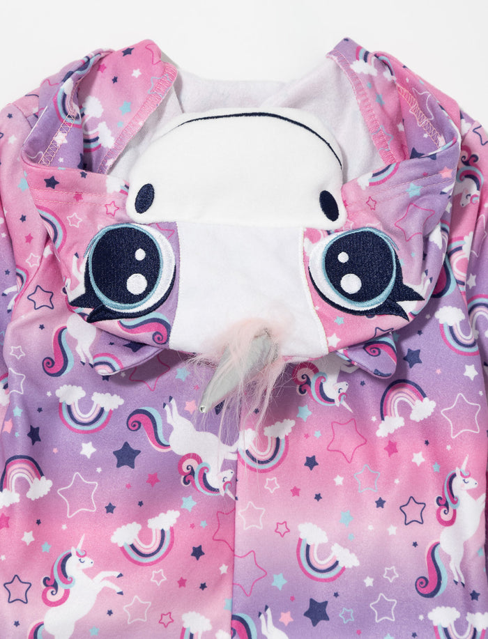 Pyjama 1 pièce imprimé à capuchon