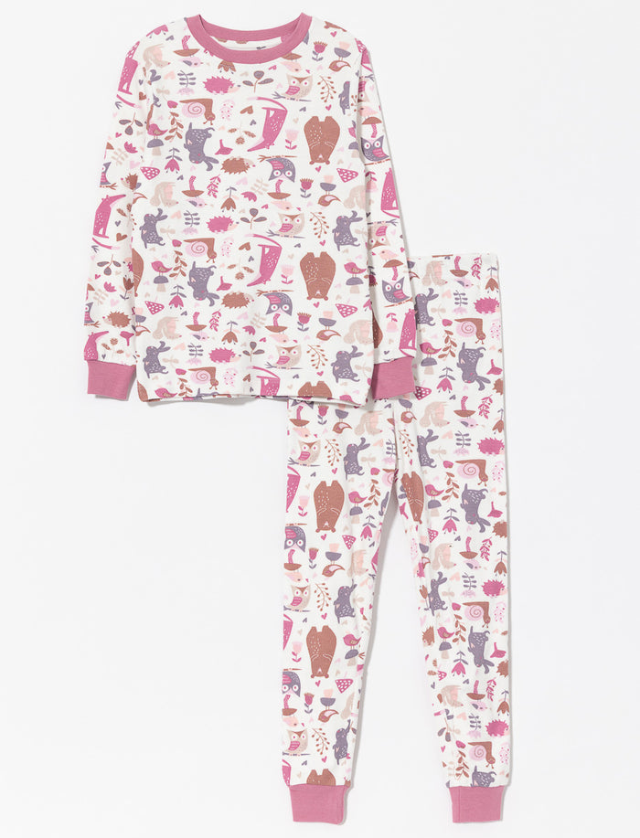 Pyjama 2 pièces en coton bio imprimé - petite fille