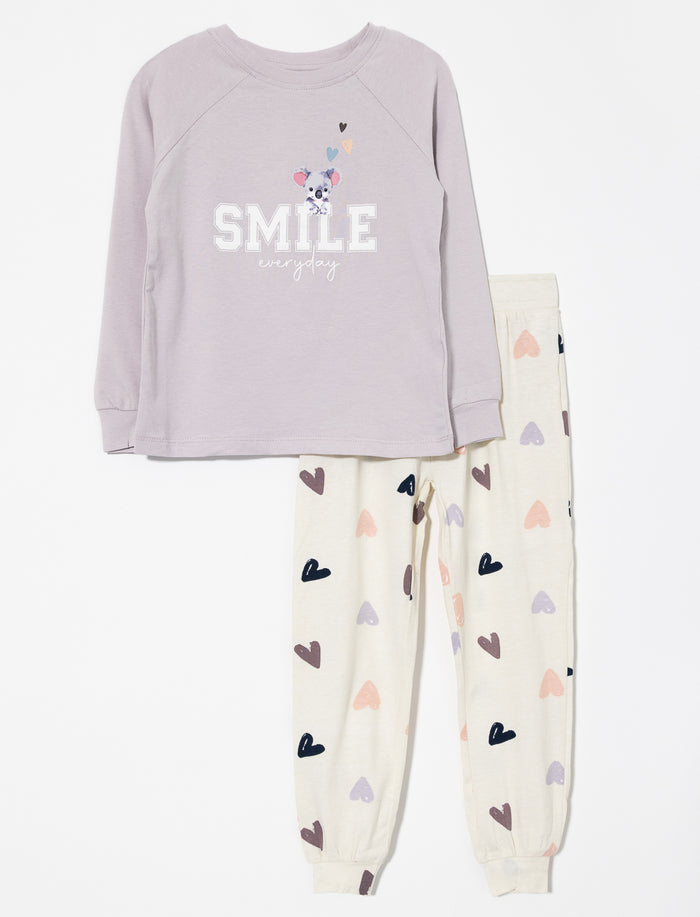 Pyjama 2 pièces imprimé - petite fille