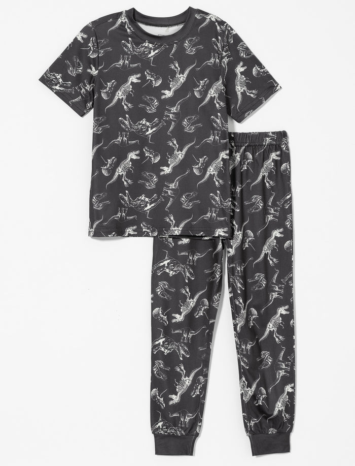 Pyjama 2 pièces imprimé dinosaures - petite garçon