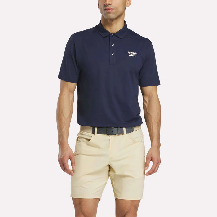 REEBOK APPAREL MEN Golf Bonded Pique Polo Shirt VECTOR NAVY