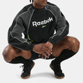 REEBOK APPAREL MEN Sidewinder Crewneck Sweatshirt MEN BLACK/GREY 6/DIGITAL LIME