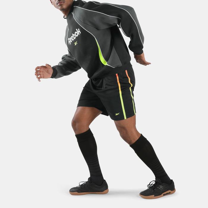 REEBOK APPAREL MEN Sidewinder Crewneck Sweatshirt MEN BLACK/GREY 6/DIGITAL LIME