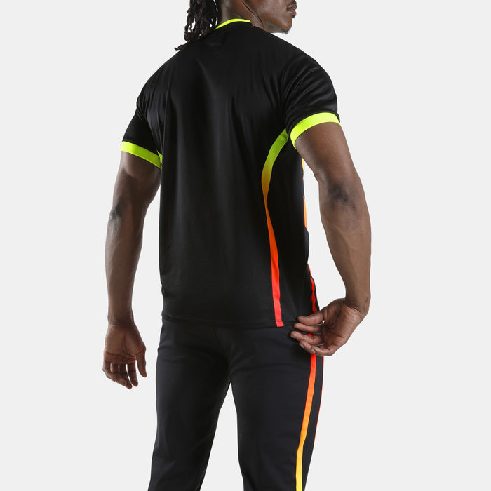 REEBOK APPAREL MEN Sidewinder Football Jersey BLACK/DIGITAL LIME/NEON CHERRY