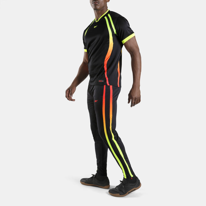 REEBOK APPAREL MEN Sidewinder Football Jersey BLACK/DIGITAL LIME/NEON CHERRY