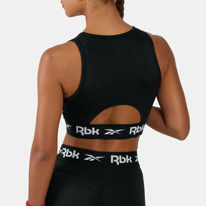 REEBOK APPAREL WOMEN ID Train Cutout Bralette BLACK