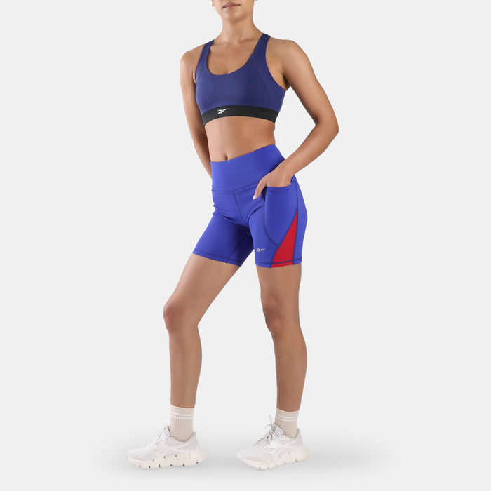 REEBOK APPAREL WOMEN ID Train Racer Bra BOLD PURPLE