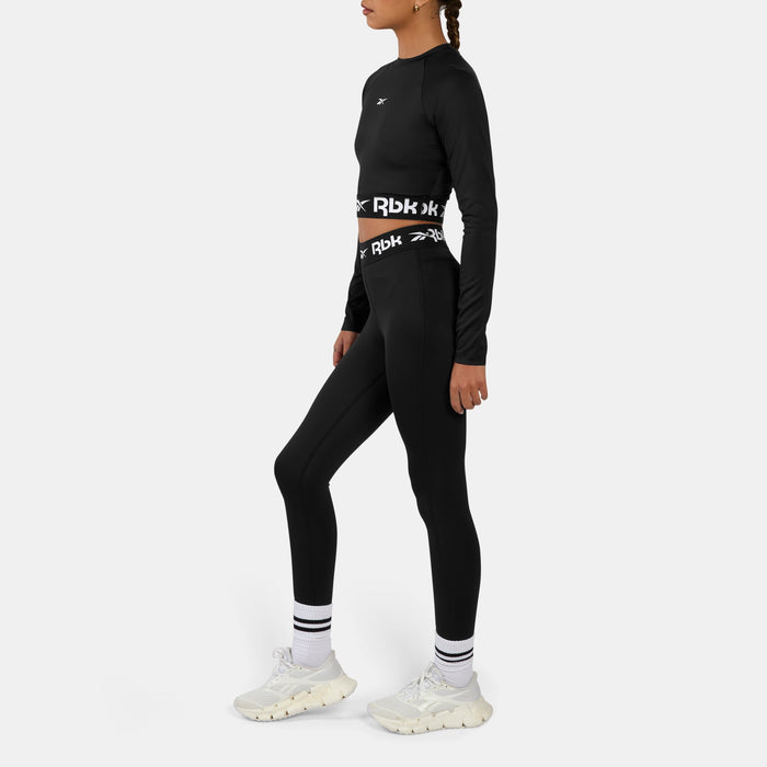 REEBOK APPAREL WOMEN ID Train Ruched Leggings BLACK