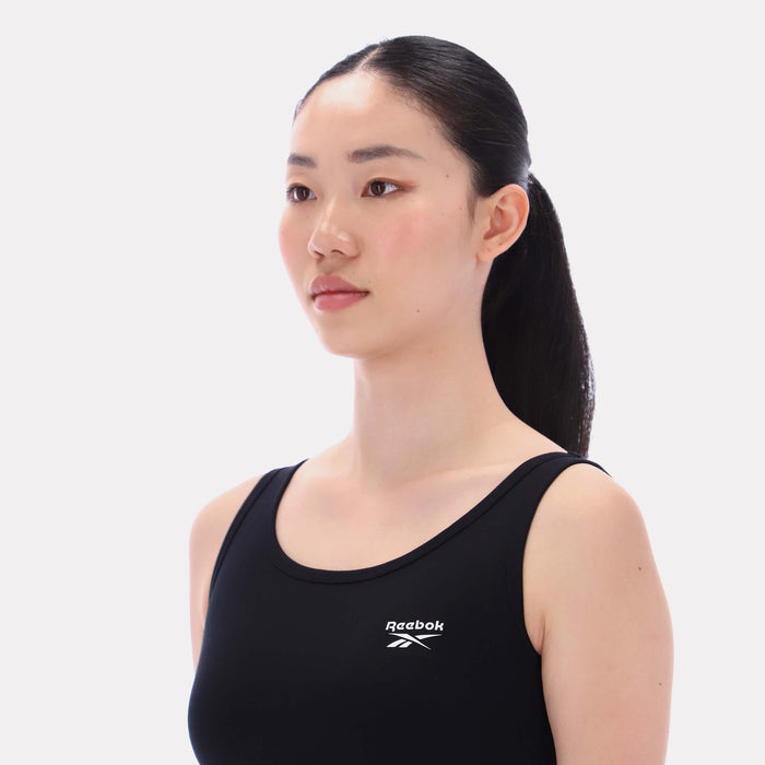 Reebok Apparel Women Scoop Neck Bra Top BLACK