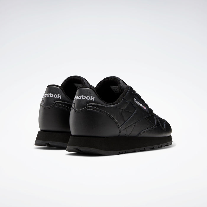 REEBOK FOOTWEAR KIDS Classic Leather Shoes - Grade School CBLACK/CBLACK/CBLACK