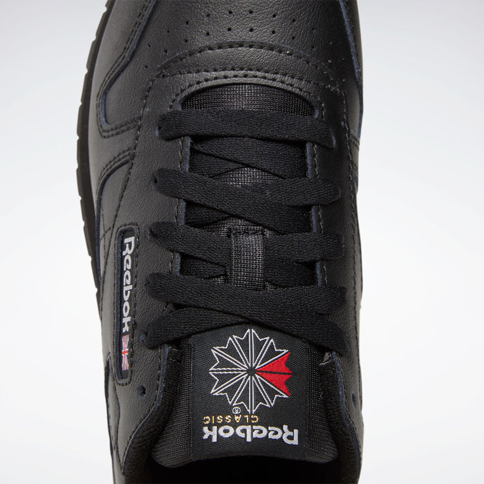 REEBOK FOOTWEAR KIDS Classic Leather Shoes - Grade School CBLACK/CBLACK/CBLACK