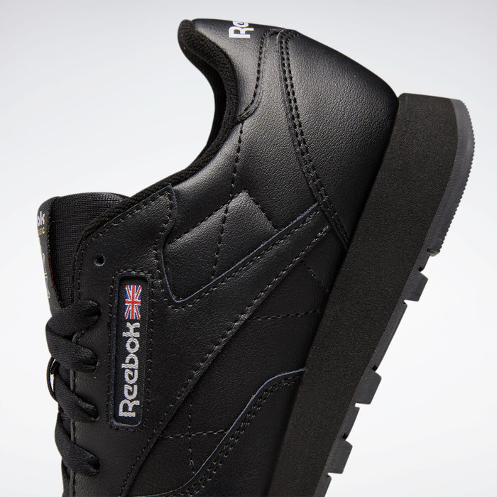 REEBOK FOOTWEAR KIDS Classic Leather Shoes - Grade School CBLACK/CBLACK/CBLACK