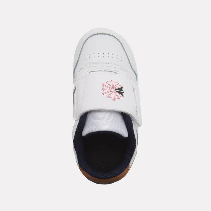 REEBOK FOOTWEAR KIDS Classic Leather Shoes – Baby & Toddler FTWRWHITE/VECTORNAVY/FLASHRED